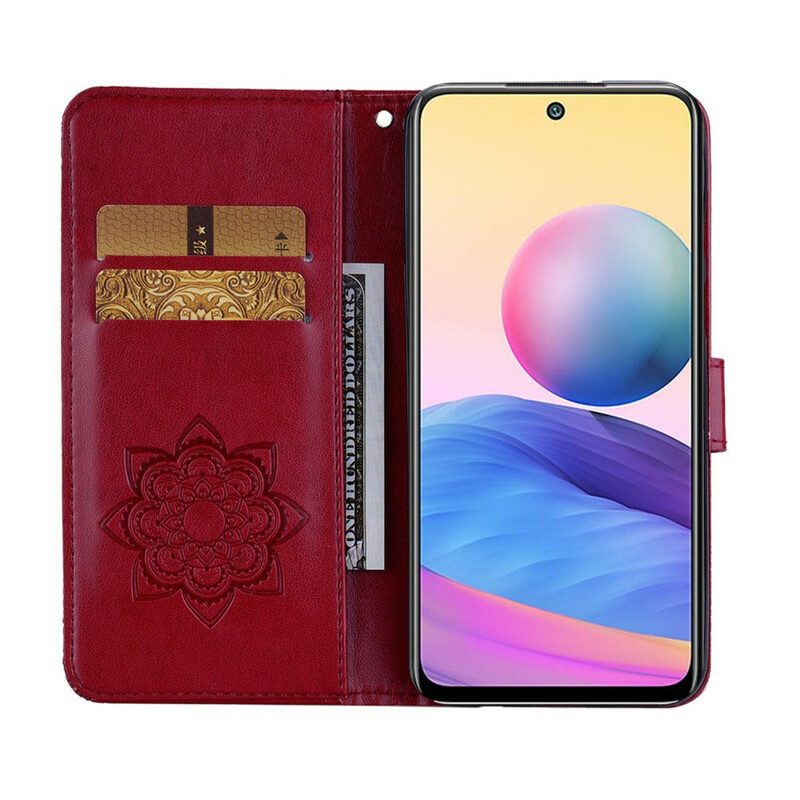 Folio-hoesje voor Xiaomi Redmi Note 10 5G Uil En Lanyard