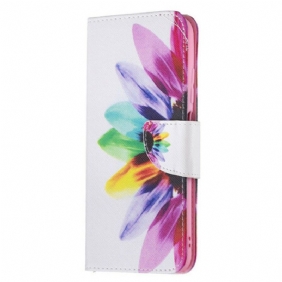 Folio-hoesje voor Xiaomi Redmi Note 10 5G Waterverf Bloem