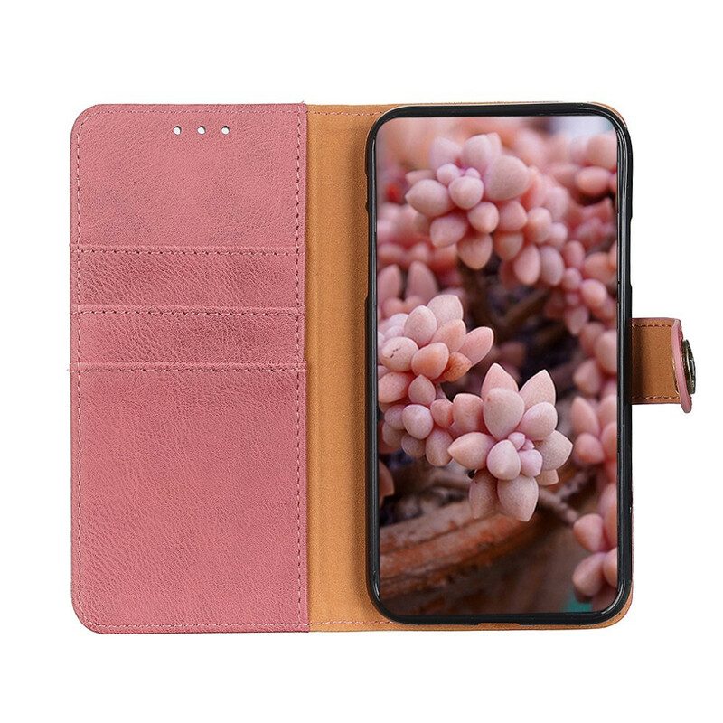 Leren Hoesje voor Xiaomi Redmi Note 10 5G Khazneh Retro Split Kunstleer