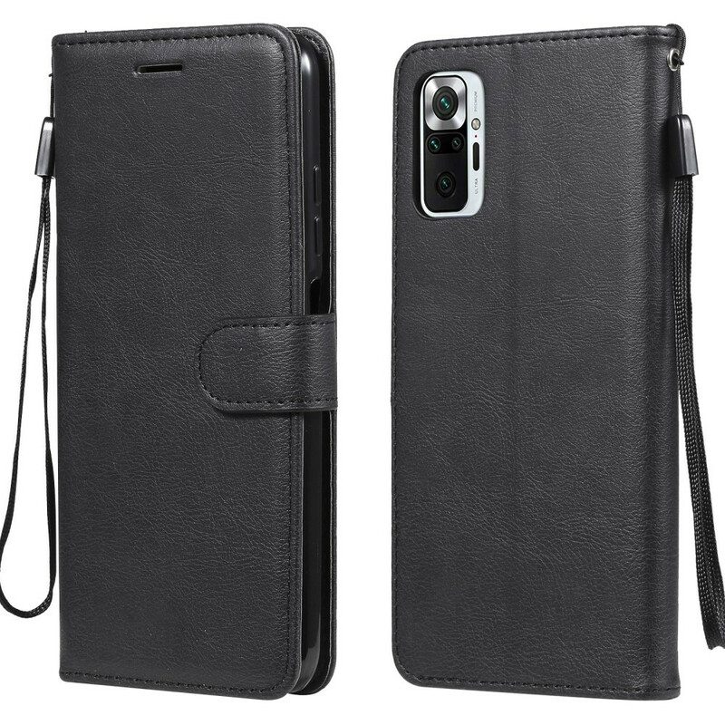 Leren Hoesje voor Xiaomi Redmi Note 10 5G Monochroom