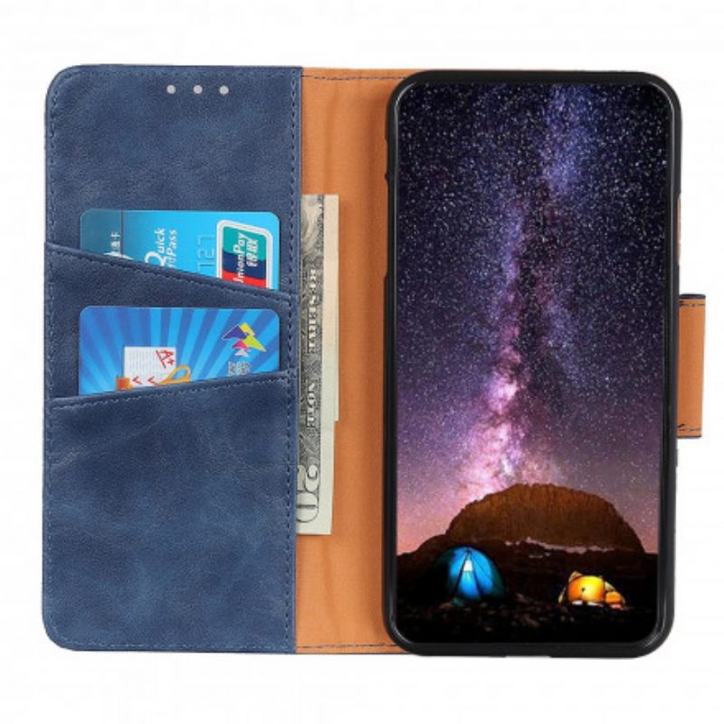 Leren Hoesje voor Xiaomi Redmi Note 10 5G Omkeerbare Magnetische Sluiting