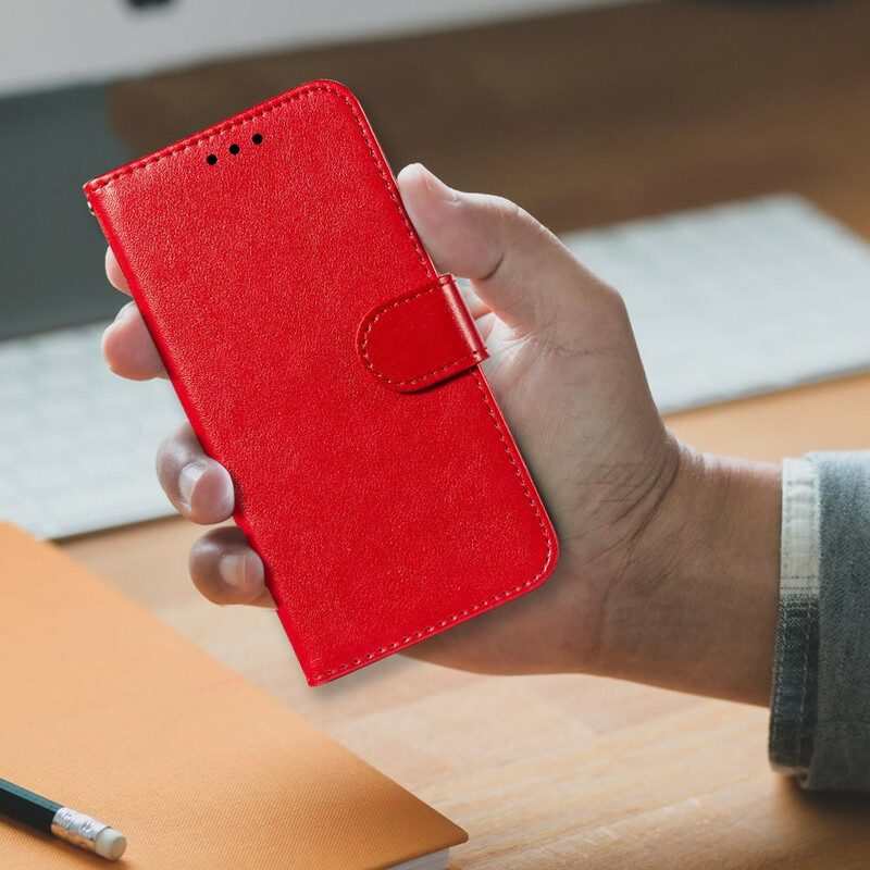 Leren Hoesje voor Xiaomi Redmi Note 10 5G Leren Ontwerp Met Riem