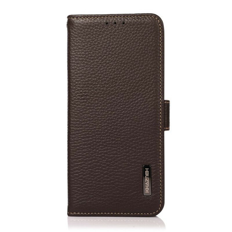 Leren Hoesje voor Xiaomi Redmi Note 10 5G Rfid Lychee-leer