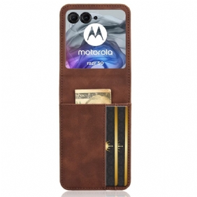 Case Hoesje Motorola Razr 50 Telefoonhoesje Kaarthouder Van Imitatieleer