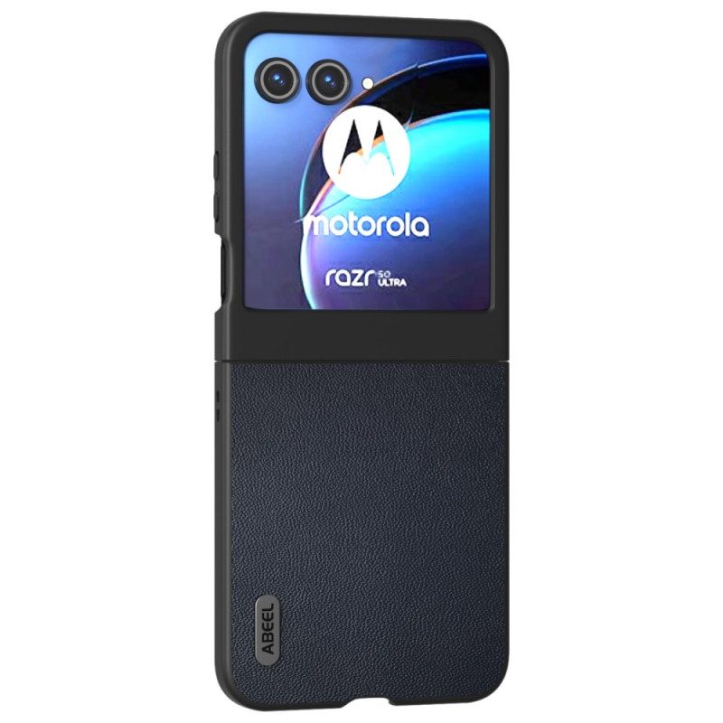 Hoesje Motorola Razr 50 Abeel Lederen Stijl