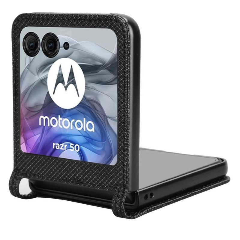 Hoesje Voor Motorola Razr 50 Kaarthouder Met Dubbele Structuur