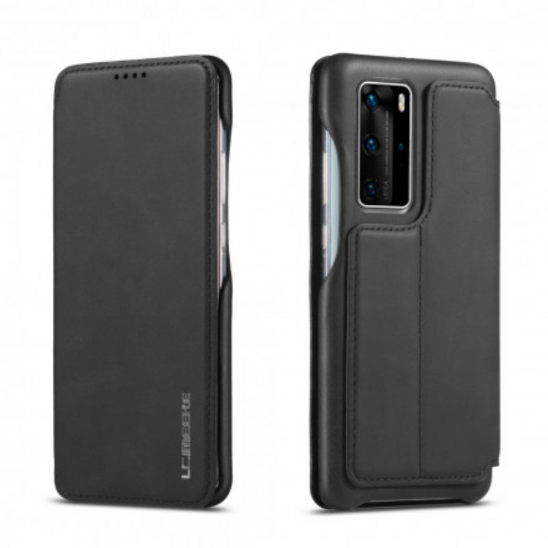 Bescherming Hoesje voor Huawei P40 Pro Folio-hoesje Lc.imeeke Ledereffect