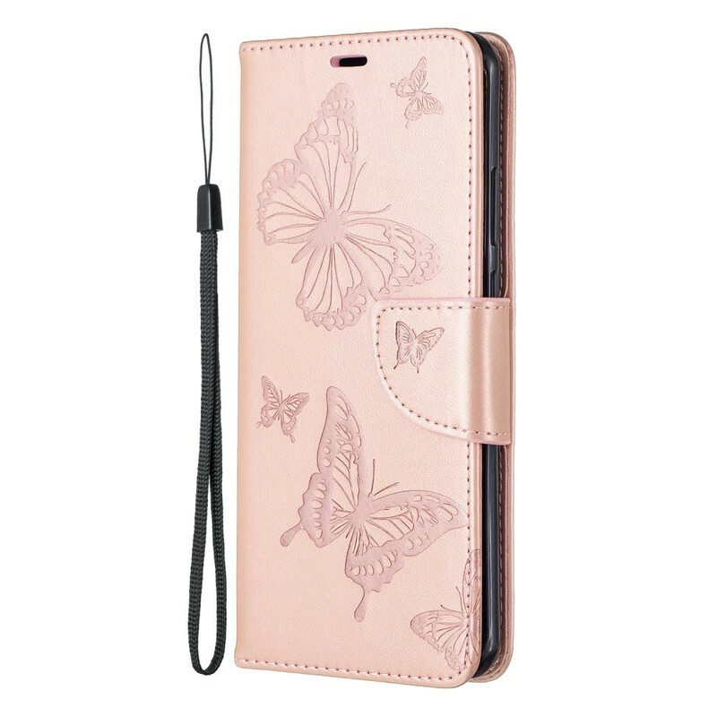 Folio-hoesje voor Huawei P40 Pro Flip Case Vlinders En Schuine Klep