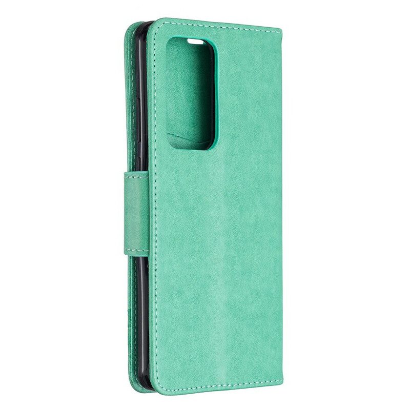 Folio-hoesje voor Huawei P40 Pro Flip Case Vlinders En Schuine Klep