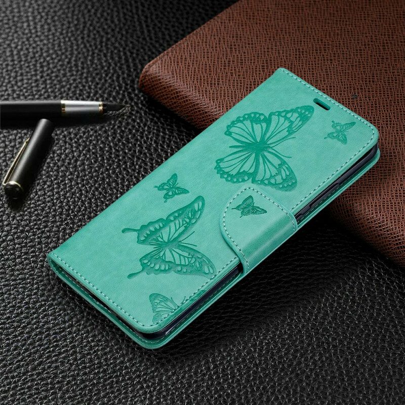 Folio-hoesje voor Huawei P40 Pro Flip Case Vlinders En Schuine Klep