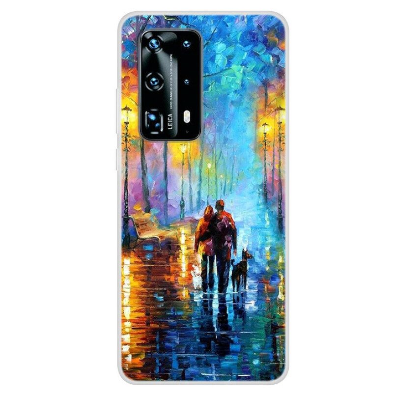 Hoesje voor Huawei P40 Pro Familie Wandeling