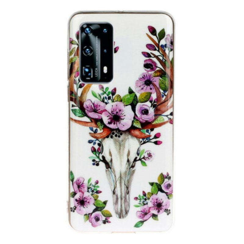 Hoesje voor Huawei P40 Pro Fluorescerende Bloemenelanden