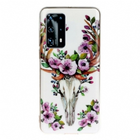 Hoesje voor Huawei P40 Pro Fluorescerende Bloemenelanden