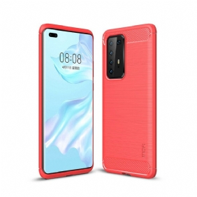 Hoesje voor Huawei P40 Pro Mofi Geborsteld Koolstofvezel