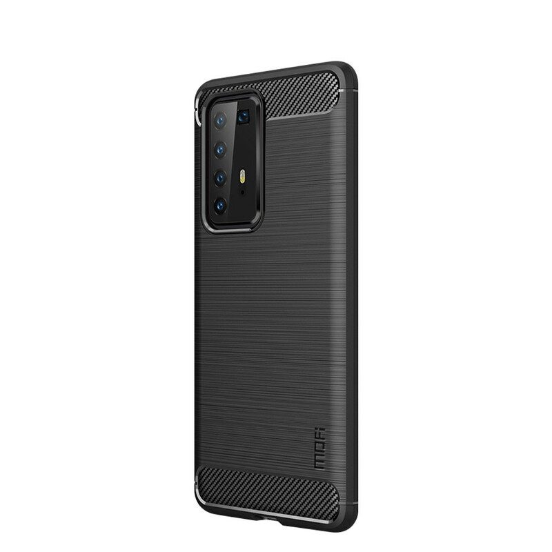 Hoesje voor Huawei P40 Pro Mofi Geborsteld Koolstofvezel