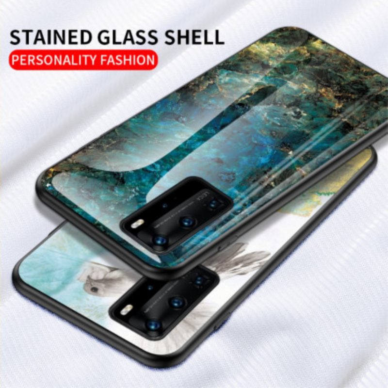 Hoesje voor Huawei P40 Pro Premium Kleuren Gehard Glas