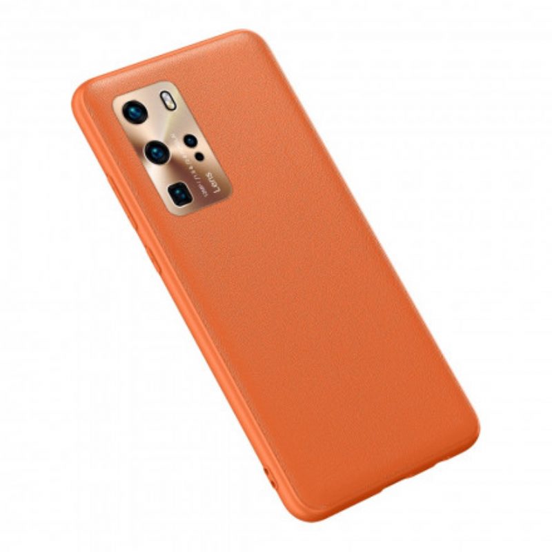 Hoesje voor Huawei P40 Pro Stijl Leer Kleur