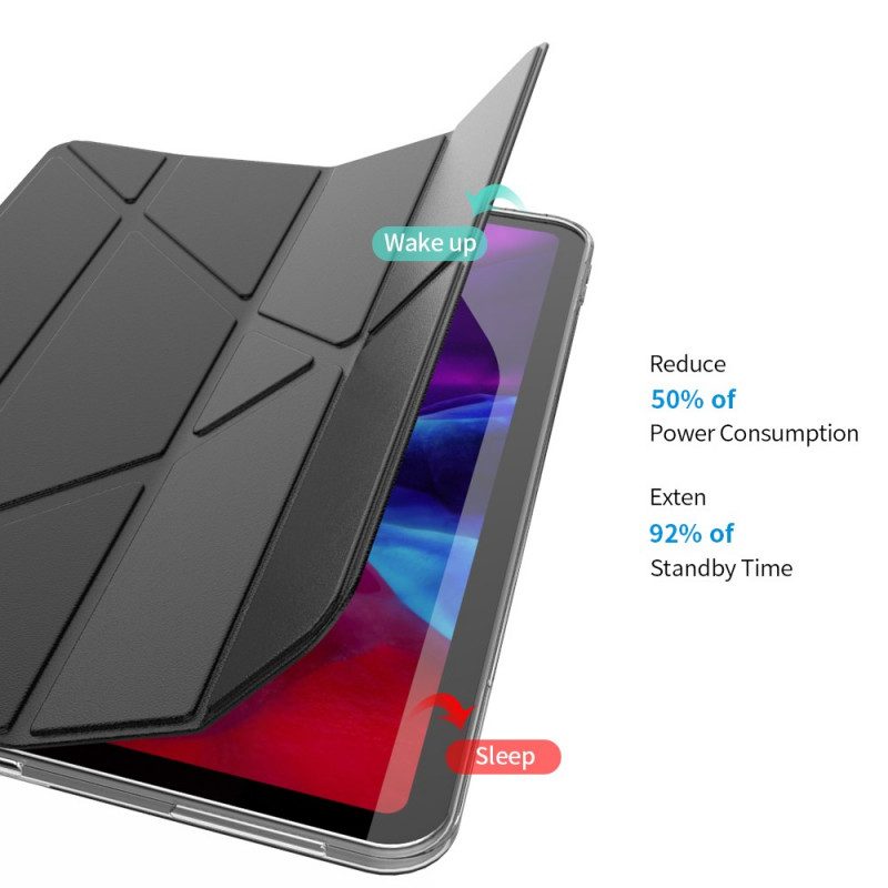 Bescherming Hoesje voor iPad Pro 12.9" (2021) Eenvoudig Origami-ontwerp