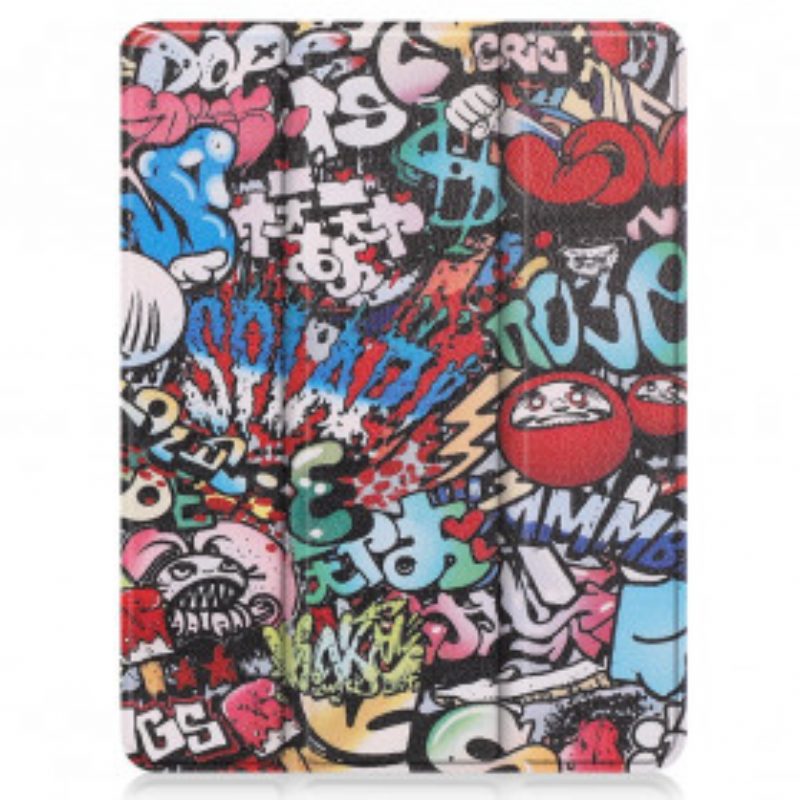 Bescherming Hoesje voor iPad Pro 12.9" (2021) Graffiti Pennenhouder