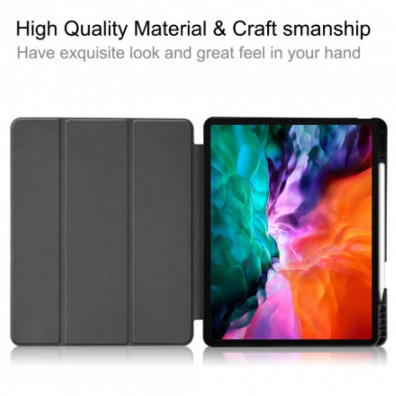 Bescherming Hoesje voor iPad Pro 12.9" (2021) Graffiti Pennenhouder