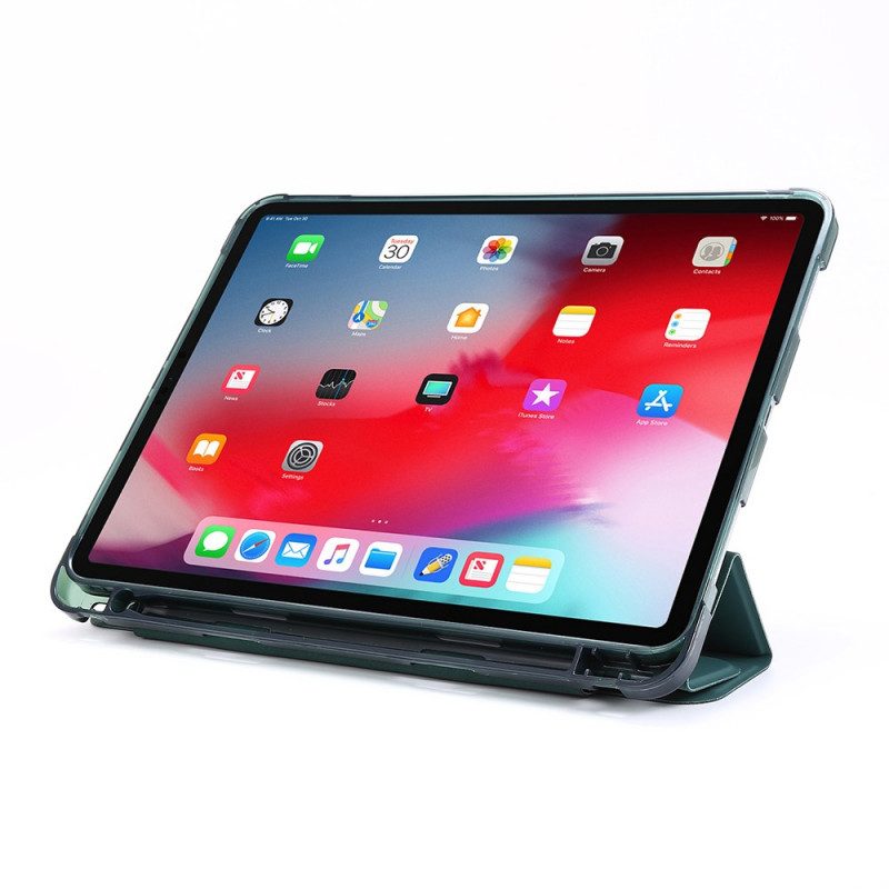 Bescherming Hoesje voor iPad Pro 12.9" (2021) Opvouwbare Hoes Met Leereffect