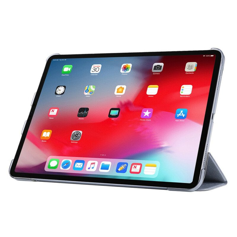 Bescherming Hoesje voor iPad Pro 12.9" (2021) Zijdetextuur Van Imitatieleer