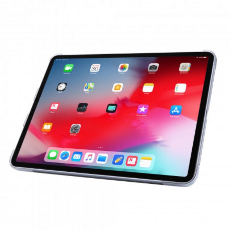 Bescherming Hoesje voor iPad Pro 12.9" (2021) Zijdetextuur Van Imitatieleer