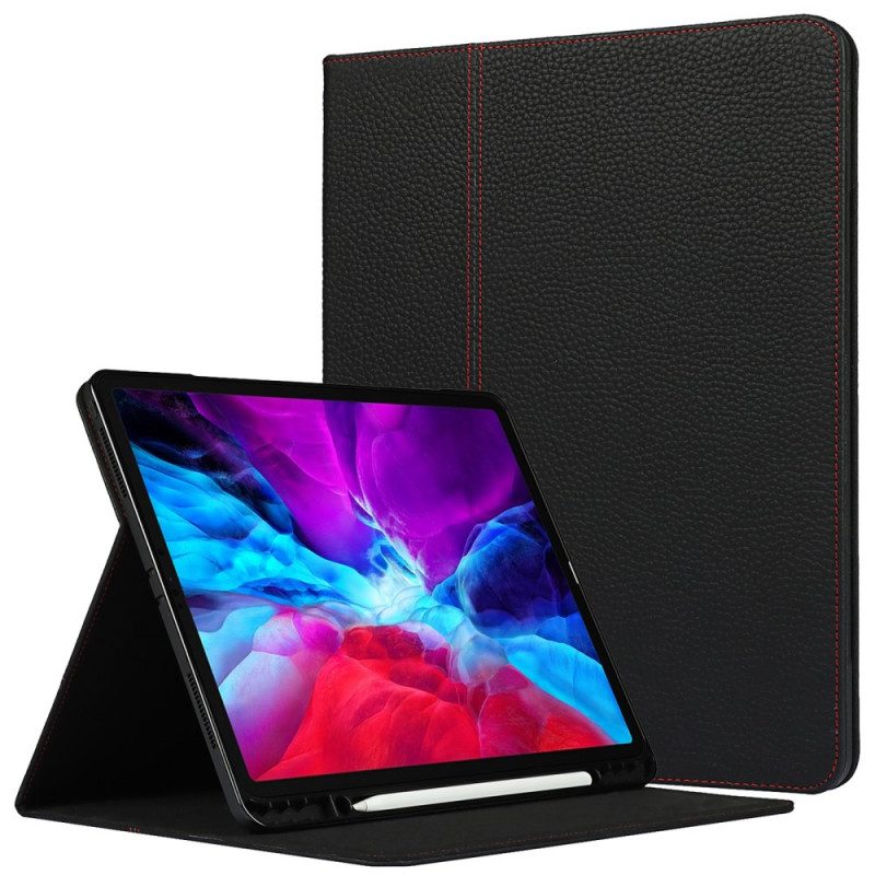 Cover voor iPad Pro 12.9" (2021) Echt Litchi-leer