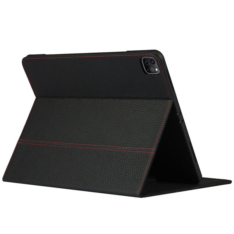 Cover voor iPad Pro 12.9" (2021) Echt Litchi-leer