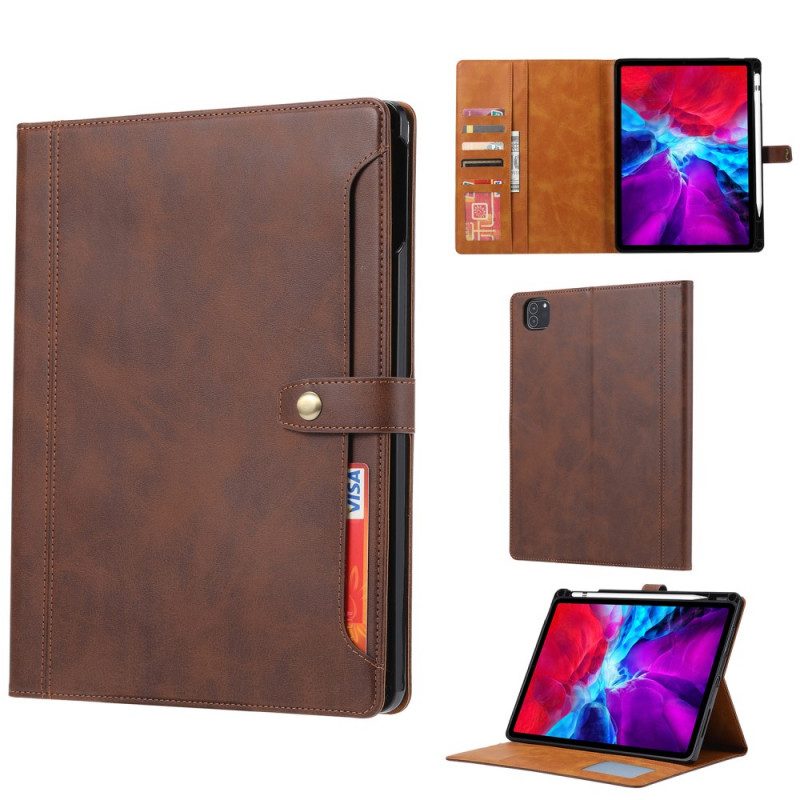 Folio-hoesje voor iPad Pro 12.9" (2021) Zakelijke Stijl Met Riem