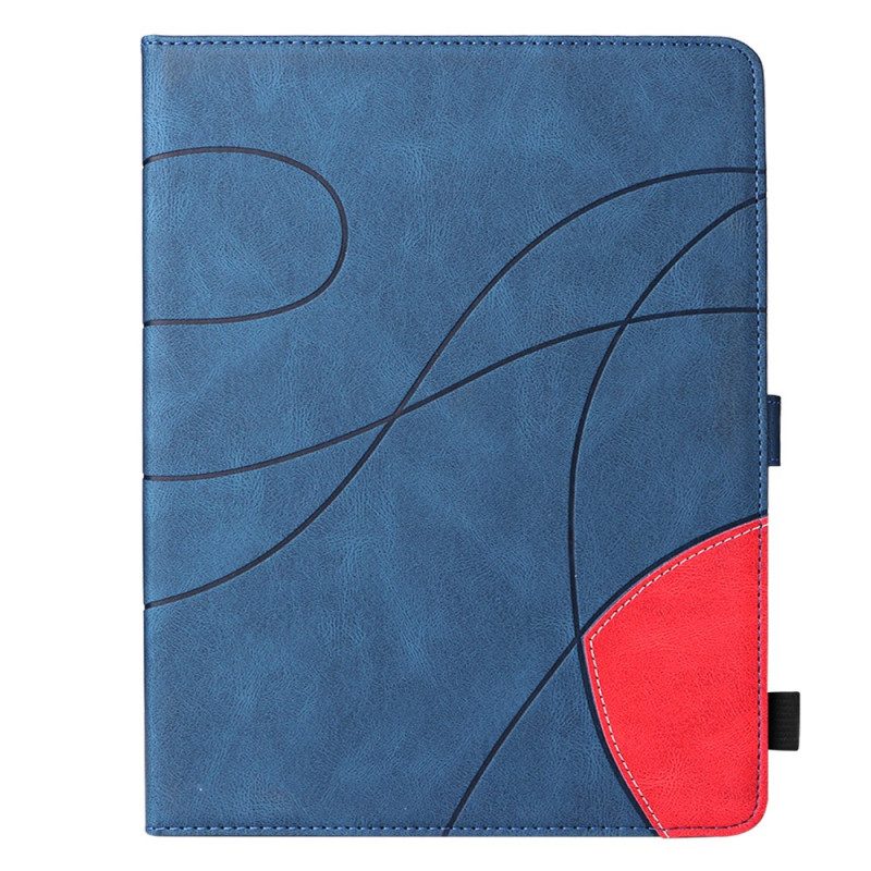 Leren Hoesje voor iPad Pro 12.9" (2021) Tweekleurig Ontwerp