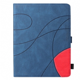 Leren Hoesje voor iPad Pro 12.9" (2021) Tweekleurig Ontwerp