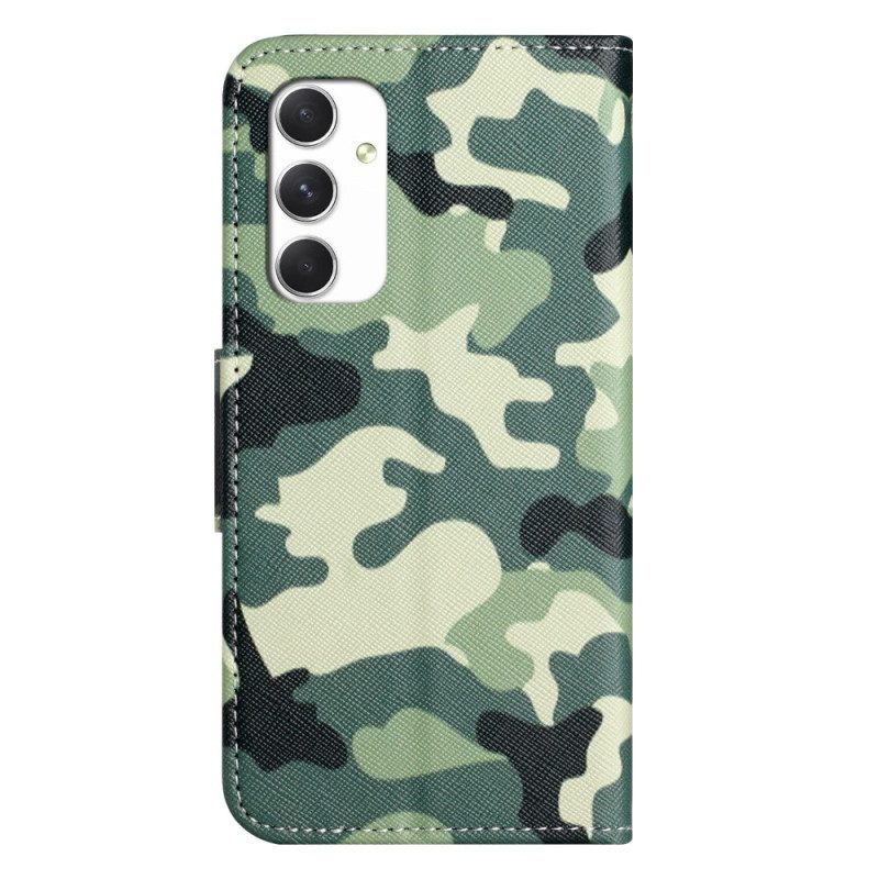 Flip Case Leren Samsung Galaxy A16 5g Camouflage