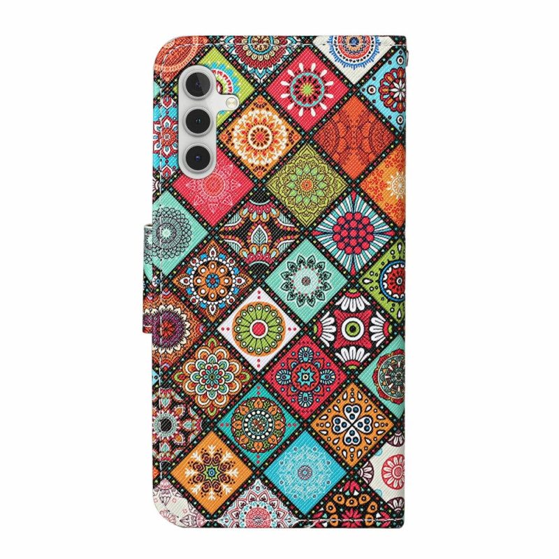 Flip Case Leren Samsung Galaxy A16 5g Etnisch Patroon