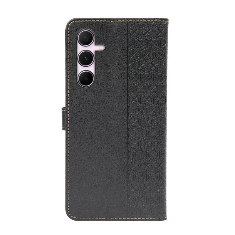 Flip Case Leren Samsung Galaxy A16 5g Klaverspatroon