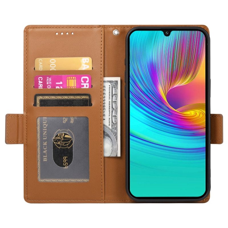 Flip Case Leren Samsung Galaxy A16 5g Magnetische Sluitingen