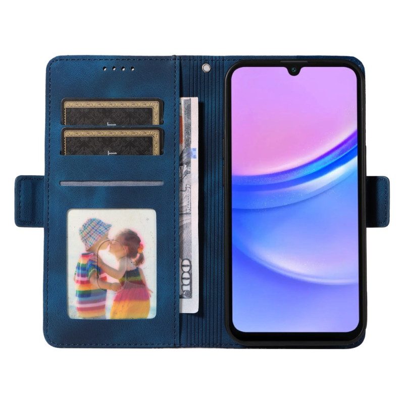 Flip Case Leren Samsung Galaxy A16 5g Sterrenontwerp