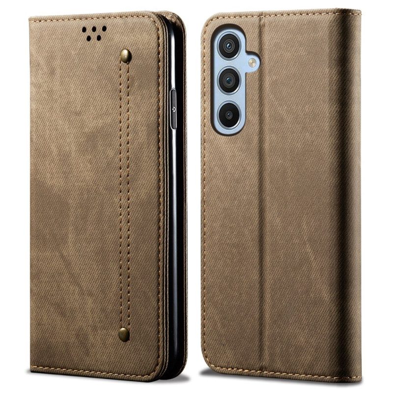 Folio-hoesje Samsung Galaxy A16 5g Jeansstof