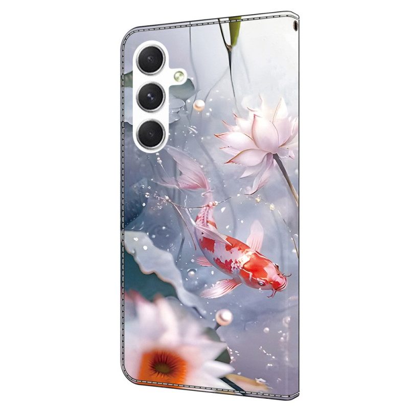 Folio-hoesje Samsung Galaxy A16 5g Telefoonhoesje Bloemen En Vissen