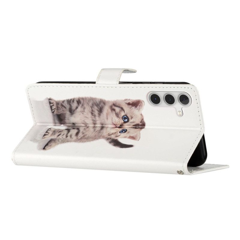 Folio-hoesje Samsung Galaxy A16 5g Telefoonhoesje Kittenpatroon