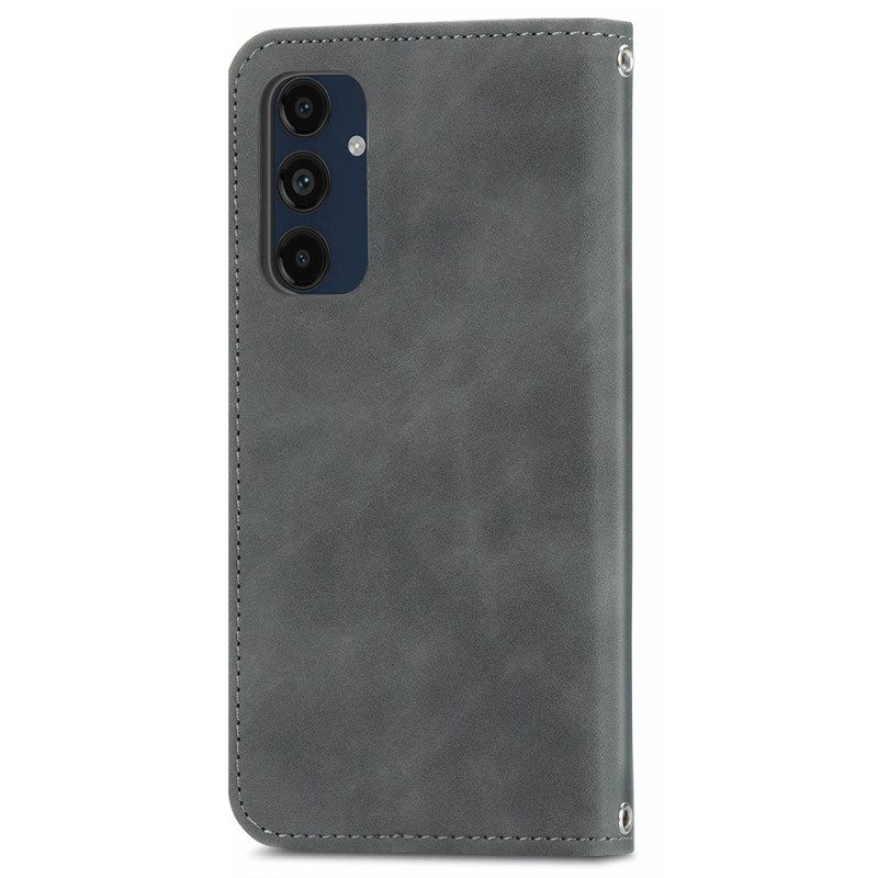 Folio-hoesje Samsung Galaxy A16 5g Telefoonhoesje Suède Stijl