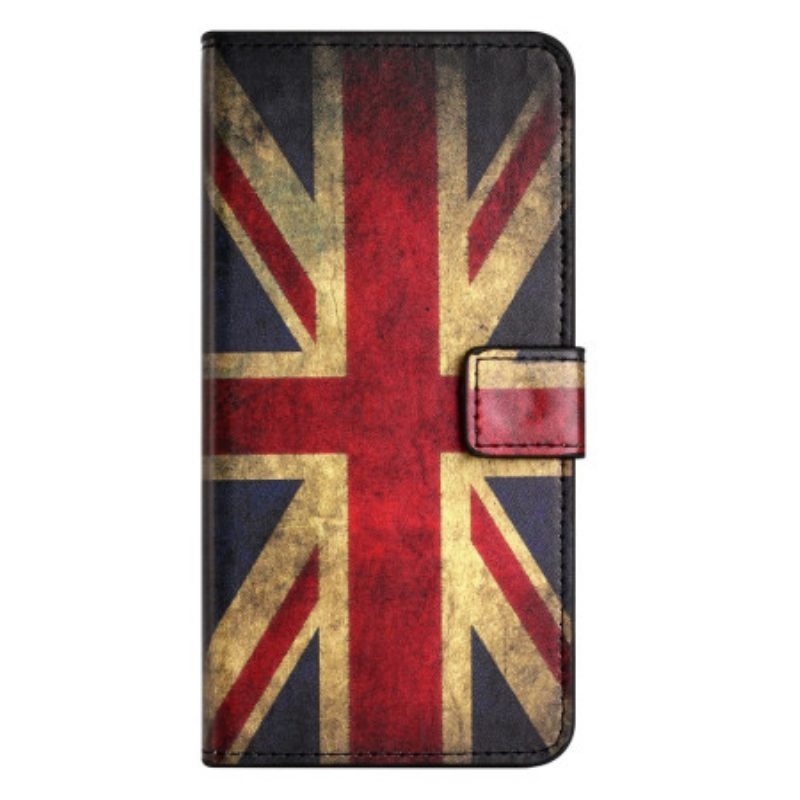 Folio-hoesje Samsung Galaxy A16 5g Telefoonhoesje Vintage Engelse Vlag