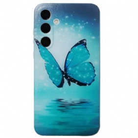 Hoesje Voor Samsung Galaxy A16 5g Blauwe Vlinder