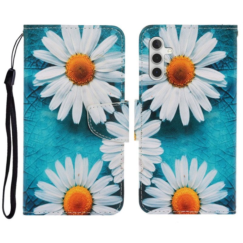 Leren Hoesje Samsung Galaxy A16 5g Chrysanten