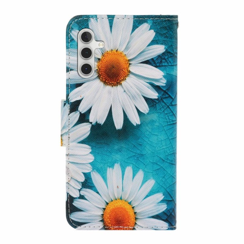 Leren Hoesje Samsung Galaxy A16 5g Chrysanten