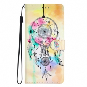 Leren Hoesje Samsung Galaxy A16 5g Dromenvanger Met Aquarelverf