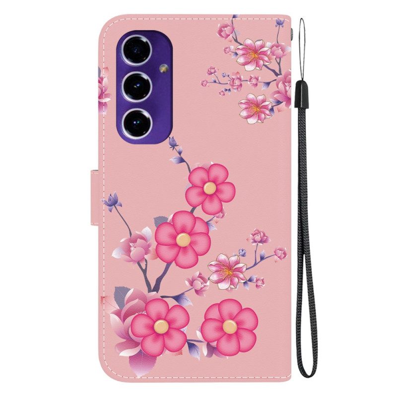 Leren Hoesje Samsung Galaxy A16 5g Sakura-patroon Bescherming Hoesje