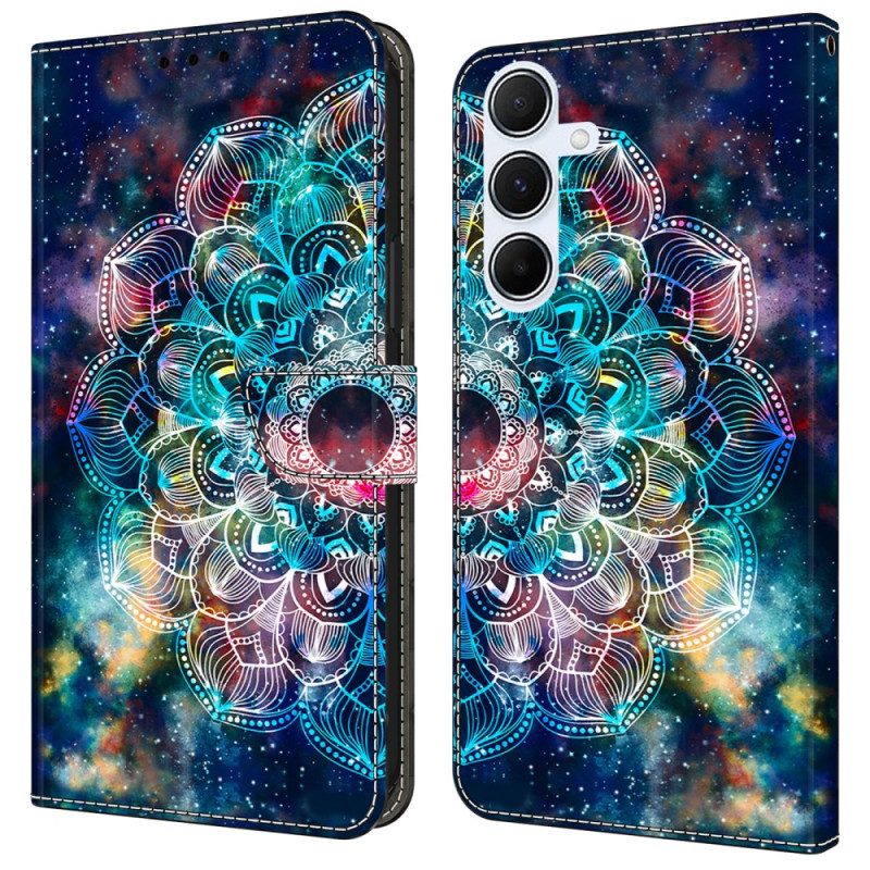 Leren Hoesje Voor Samsung Galaxy A16 5g Gyroscopisch Bloemenpatroon