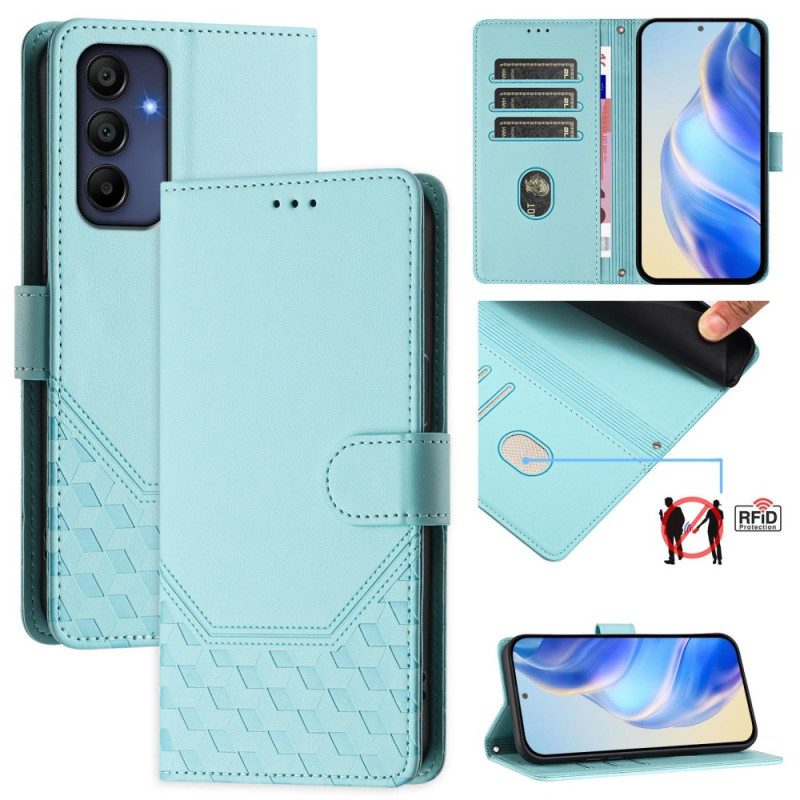 Leren Hoesje Voor Samsung Galaxy A16 5g Honingraatpatroon