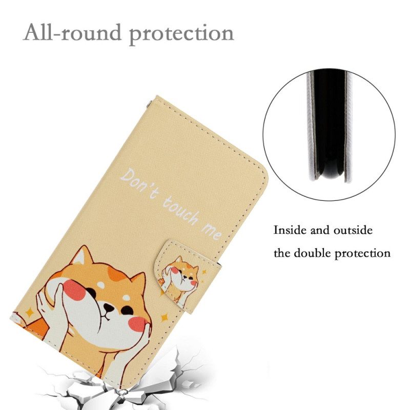 Leren Hoesje Voor Samsung Galaxy A16 5g Shiba Inu